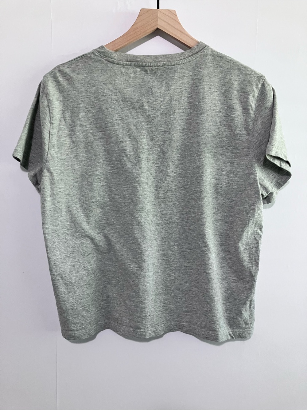 Everlane Grey Crop Cotton T Shirt Size Large - Picture 2 of 6